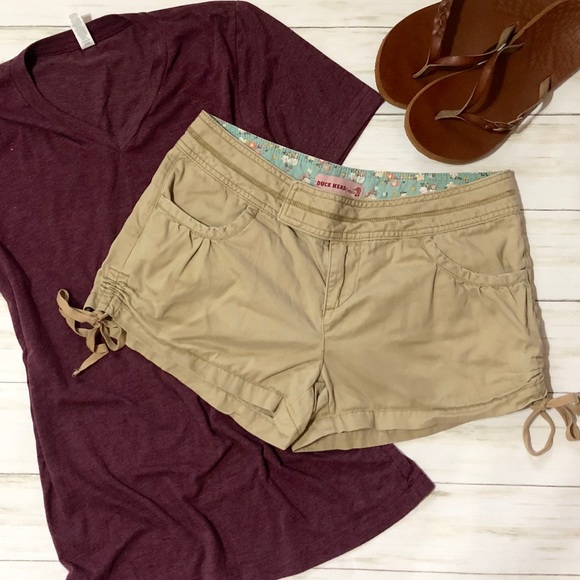 Duck Head Pants - {Duck head} khaki shorts with ruched tied sides